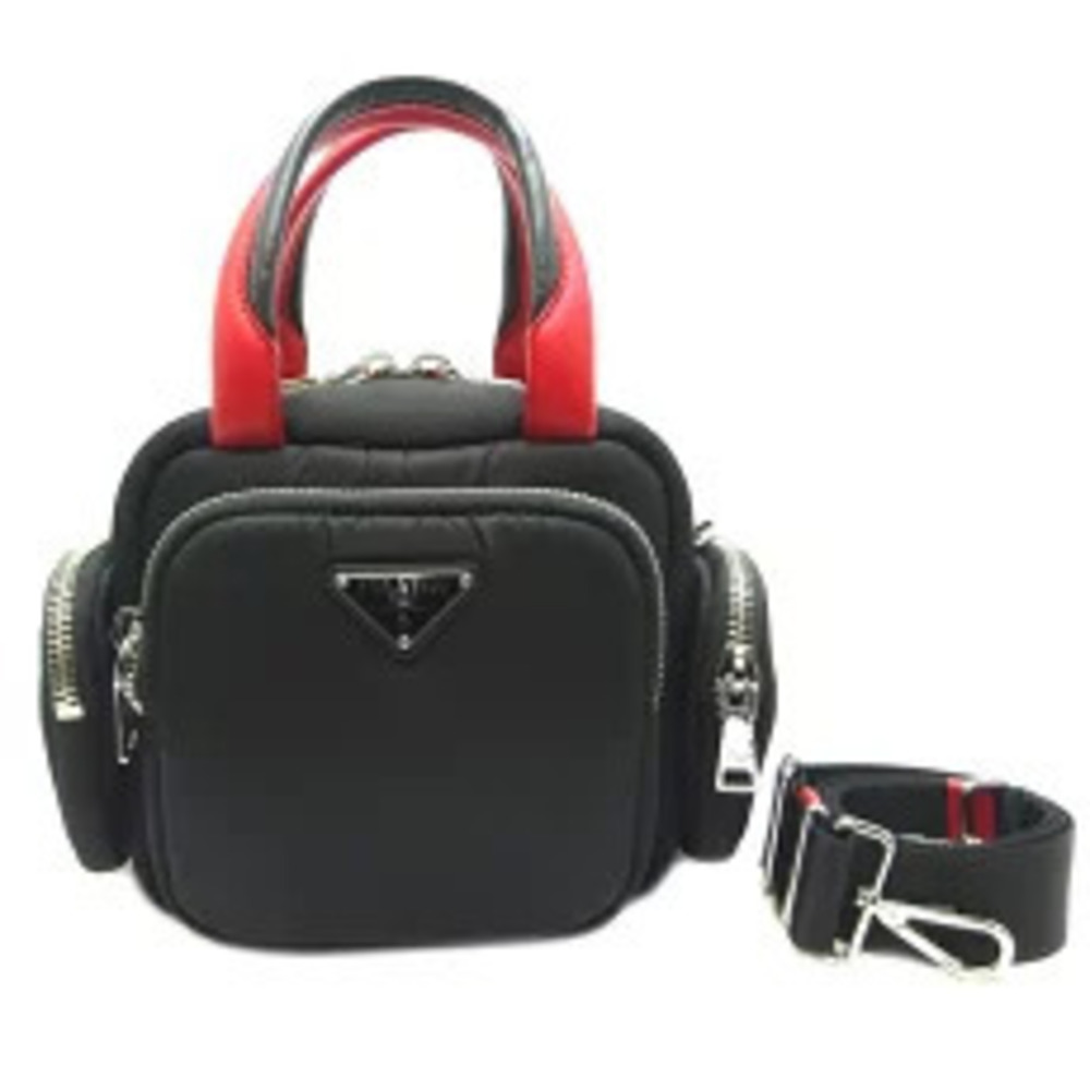Prada Bag Handbag Nero Black Red
